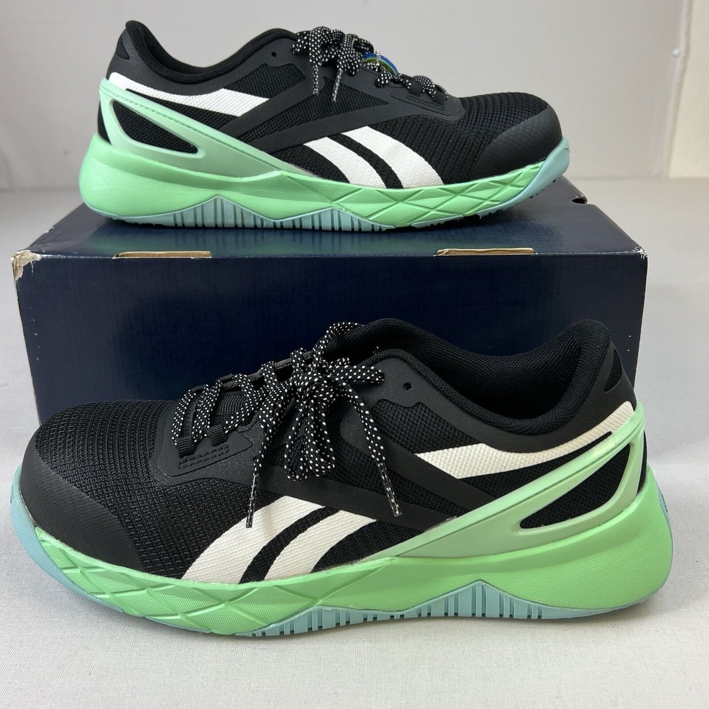 Reebok Woman's Nanoflex TR Work Comp Toe Sneakers Sz 9.5 Black Teal
